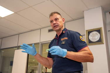 Genova, redazione Secolo XIX - incontro con artificieri polizia