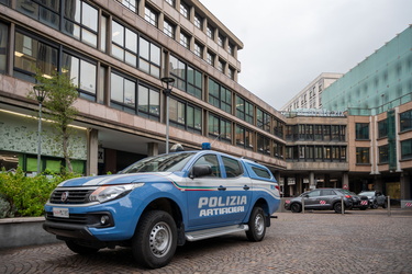 Genova, redazione Secolo XIX - incontro con artificieri polizia