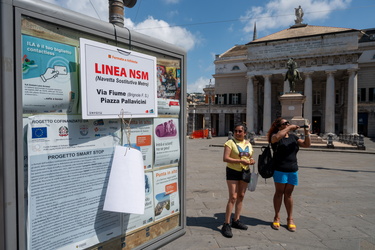 Genova, metropolitana chiusa, navette autobus sostitutive