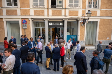 Genova, piazza Rovere - inaugurazione filiale banco Pianfei