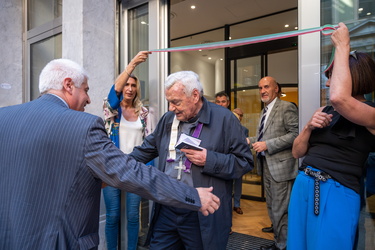 Genova, piazza Rovere - inaugurazione filiale banco Pianfei