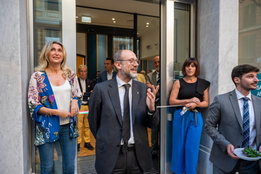 Genova, piazza Rovere - inaugurazione filiale banco Pianfei