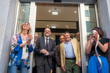 Genova, piazza Rovere - inaugurazione filiale banco Pianfei