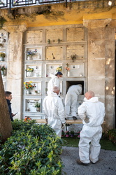 Genova, Sori, cimitero - spostamento precauzionale salme causa r