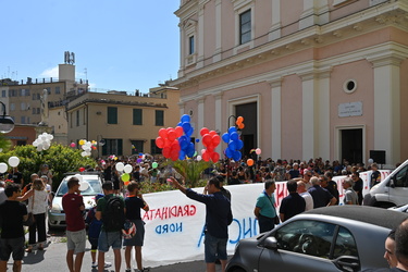 Genova, Pegli, chiesa Immacolata - funerale bambina 5 anni tragi