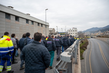 Genova, Campi - manifestazione lavoratori Ansaldo Energia