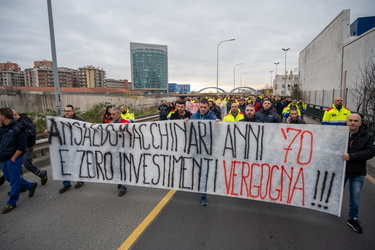 Genova, Campi - manifestazione lavoratori Ansaldo Energia