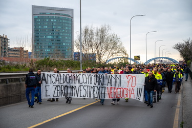 Genova, Campi - manifestazione lavoratori Ansaldo Energia