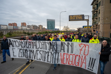 Genova, Campi - manifestazione lavoratori Ansaldo Energia