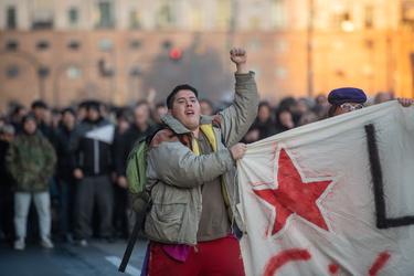 Genova, manifestazione contro lo sgombero del centro sociale Zap