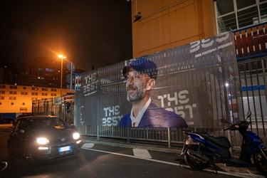 Genova, stadio Marassi - omaggio a Gianluca Vialli nel giorno de