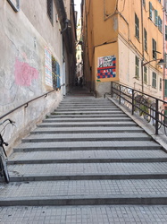 Genova, via Polleri - omicidio in strada - salita in cui dovrebb