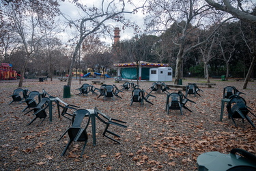 Genova, parco Acquasola - aperto, ma chiusi il bar e la giostra