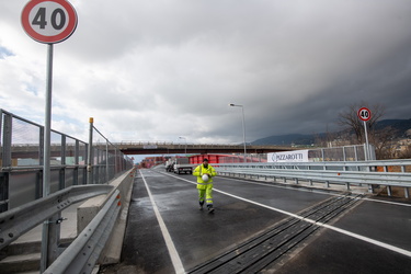 Genova, Sestri ponente - inaugurazione viadotto per aeroporto