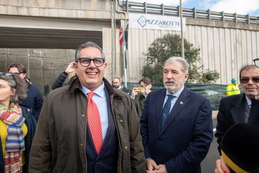 Genova, Sestri ponente - inaugurazione viadotto per aeroporto