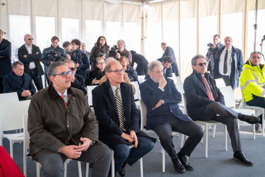 Genova, Sestri ponente - inaugurazione viadotto per aeroporto