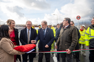 Genova, Sestri ponente - inaugurazione viadotto per aeroporto