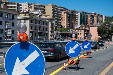 Genova, traffico nel primo sabato di Agosto