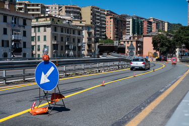 Genova, traffico nel primo sabato di Agosto