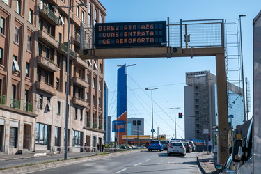 Genova, traffico nel primo sabato di Agosto