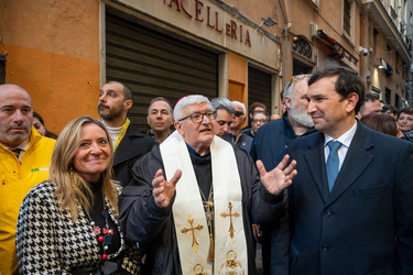 Genova, via del Campo - apertura nuovo mercatino coperto di Cold