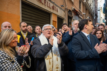 Genova, via del Campo - apertura nuovo mercatino coperto di Cold