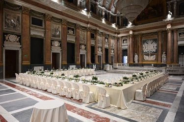 Genova, palazzo ducale - cena organizzata da Miki Wolfson