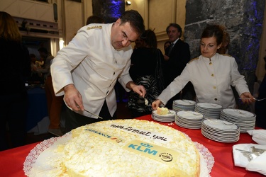 Genova, cisterne palazzo Ducale - evento KLM e Air France inaugu