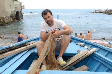 Genova, Boccadasse - il famoso pescatore Mario Migone