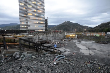 Genova - collina Erzelli - avanzamento cantiere campus tecnologi