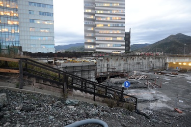 Genova - collina Erzelli - avanzamento cantiere campus tecnologi