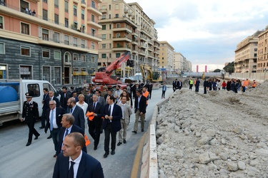 Genova - inaugurazione terzo lotto cantiere sistemazione sicurez