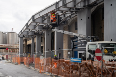 Genova, avanzamento lavori cantiere nuovo nodo autostradale Ge O