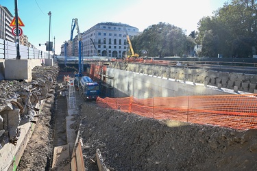 Genova - avanzamento lavori cantiere scolmatore Bisagno