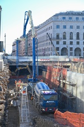 Genova - avanzamento lavori cantiere scolmatore Bisagno