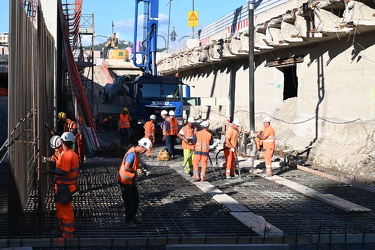 Genova - avanzamento lavori cantiere scolmatore Bisagno