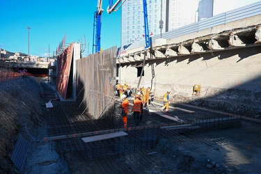 Genova - avanzamento lavori cantiere scolmatore Bisagno