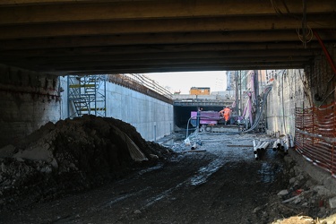 Genova - avanzamento lavori cantiere scolmatore Bisagno