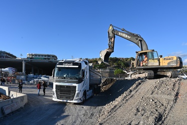 Genova - avanzamento lavori cantiere scolmatore Bisagno
