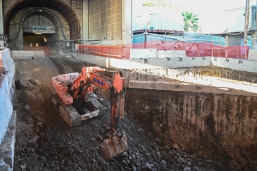 Genova - avanzamento lavori cantiere scolmatore Bisagno