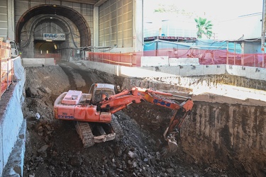 Genova - avanzamento lavori cantiere scolmatore Bisagno