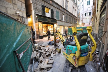 Genova - Via orefici - cantiere