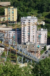 Genova - Via Piantelli - cantiere per costruzione ascensore