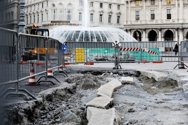 rimodellamento pavimentazione Piazza De Ferrari