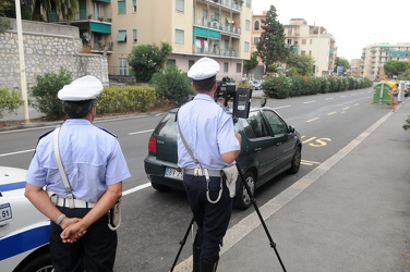 Genova - corso europa - polizia municipale autovelox