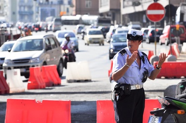 Ge - traffico congestionato in città