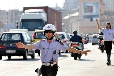 Ge - traffico congestionato in città