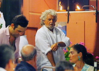 Portofino 2013 - Massimo Boldi e Beppe Grillo a cena da Puny