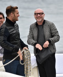 Portofino Aprile 2015 - Domenico Dolce arriva in gommone