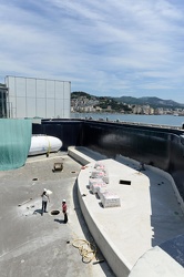 Genova - le ultime fasi prima dell'arrivo del nuovo delfinario p
